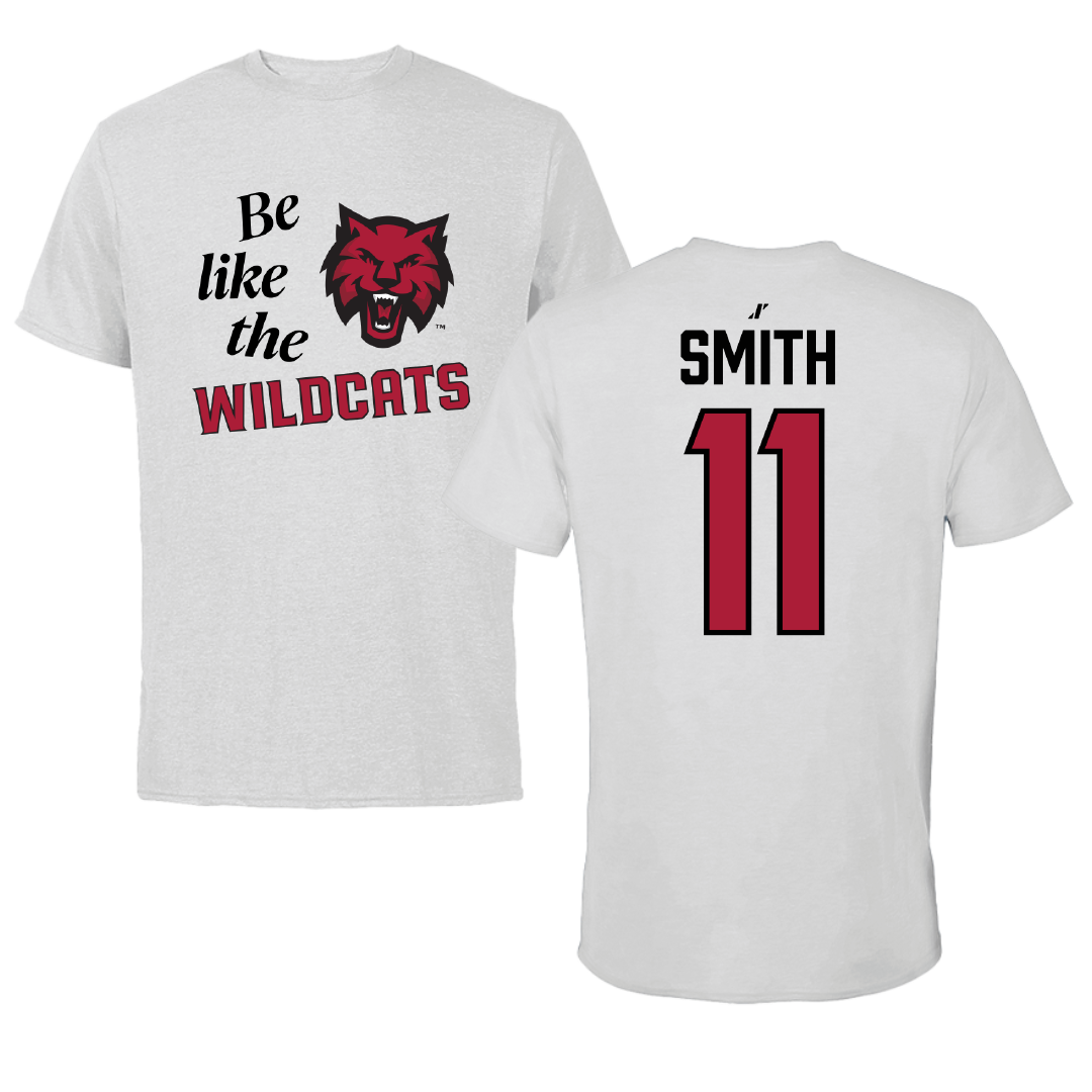 Central Washington University Basketball Light Gray Be Like Us Performance Tee - #11 Malia Smith