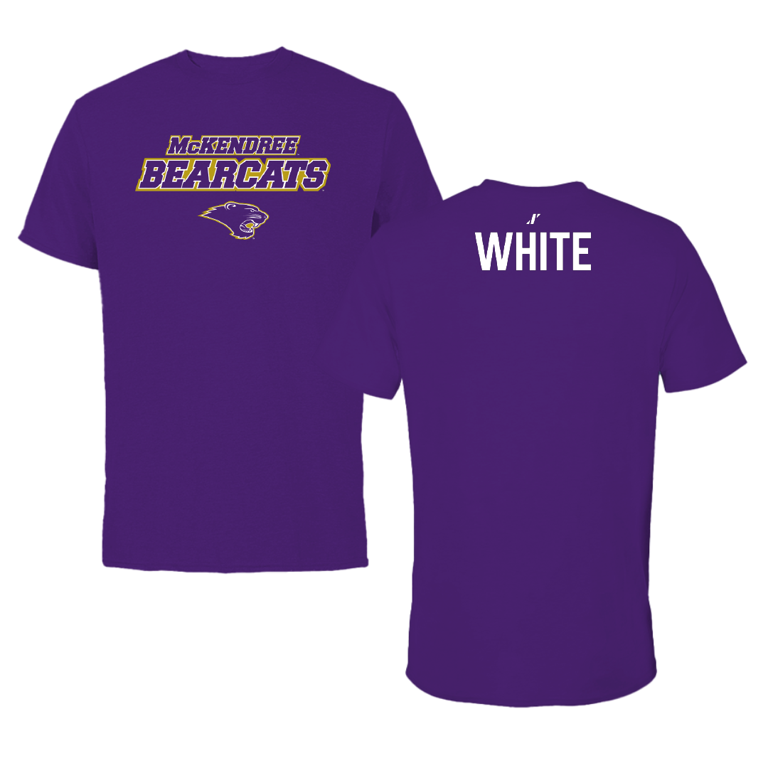 McKendree University Cheer Purple General Tee - Kennedi White