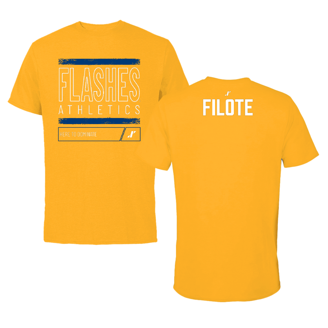 Kent State University TF and XC Gold Dominate Tee - Andrea Filote