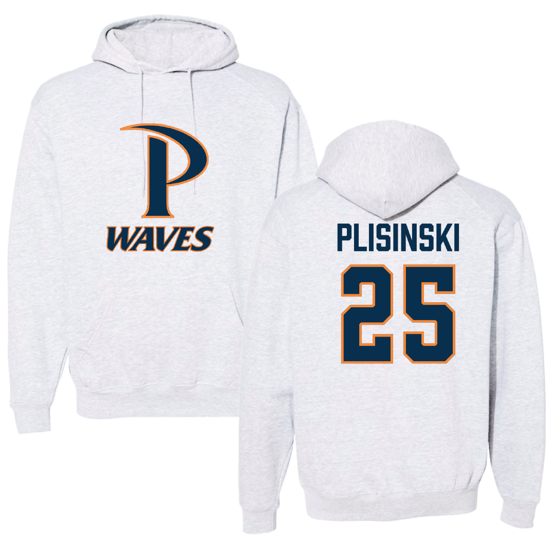 Pepperdine University Baseball Light Gray Hoodie - #25 Austin Plisinski