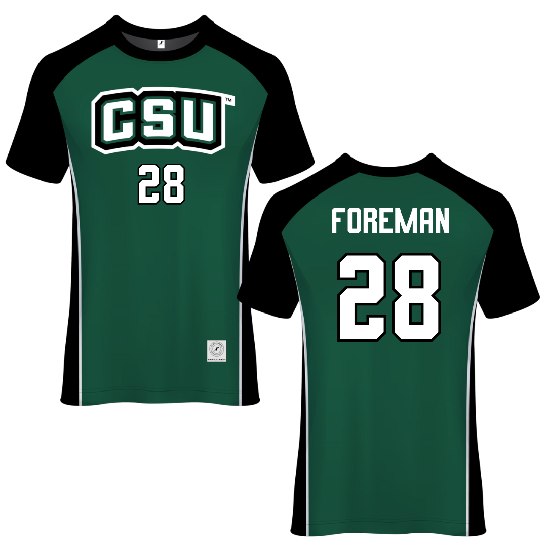 Chicago State University Green Soccer Jersey - #28 Jewel Foreman
