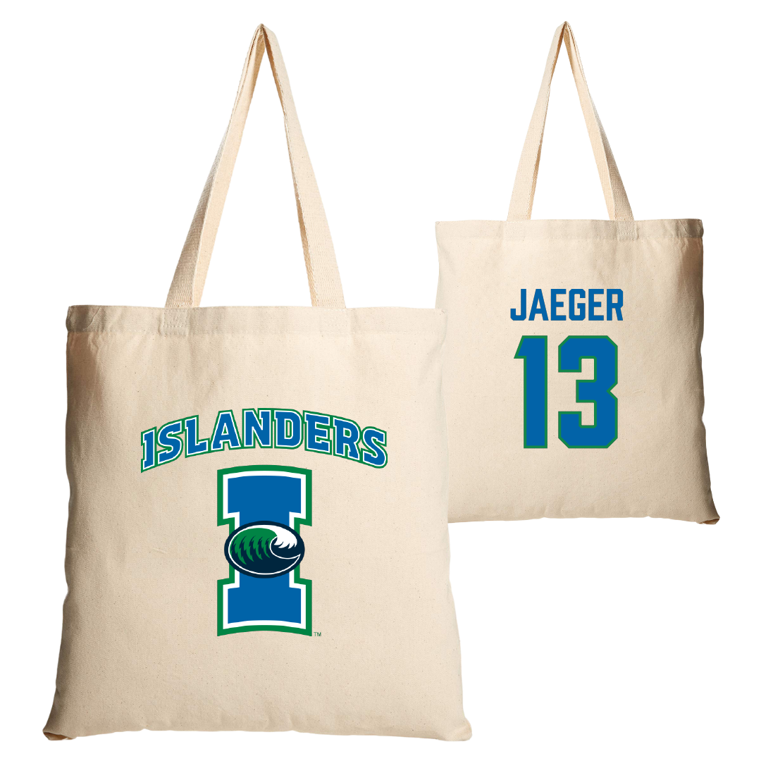 Texas A&M University-Corpus Christi Volleyball Tan Canvas Tote Bag - #13 Brooklyn Jaeger