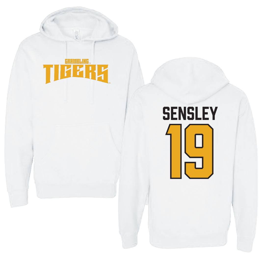 Grambling State University Baseball White Classic Hoodie - #19 Spencer Sensley