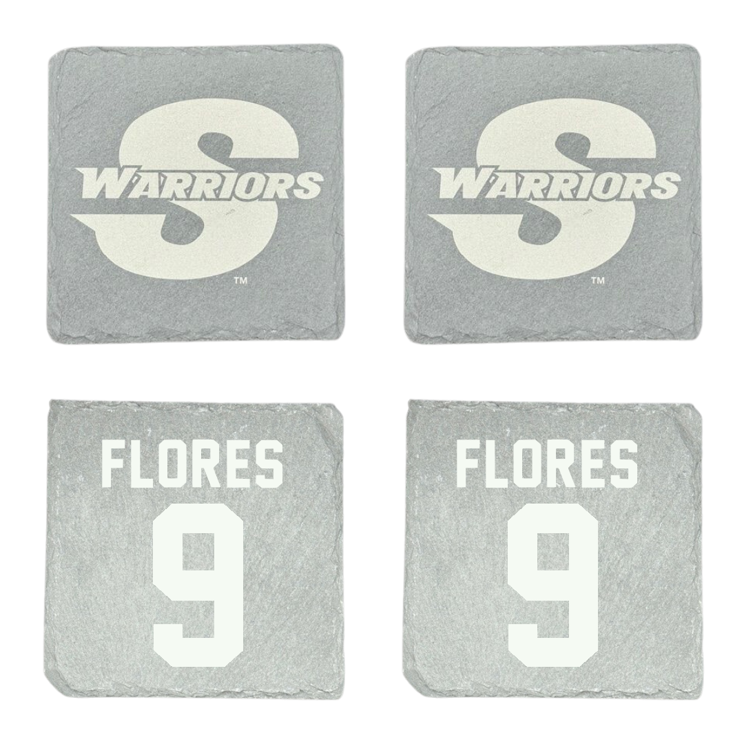 Stanislaus State Soccer (M) Stone Coaster (4 Pack)  - #9 Gerardo Flores