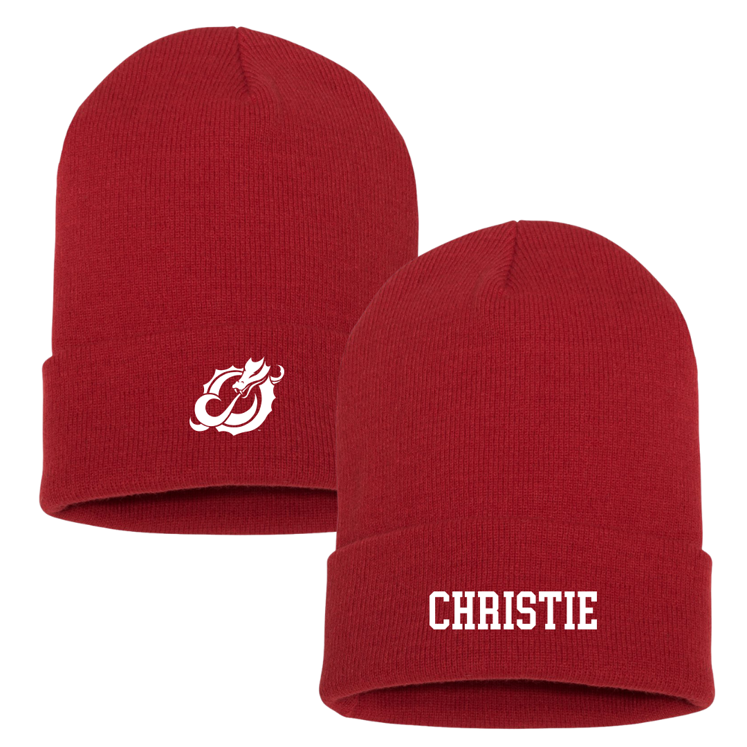 Minnesota State University Moorhead Softball Red Beanie - #12 Chloe Christie