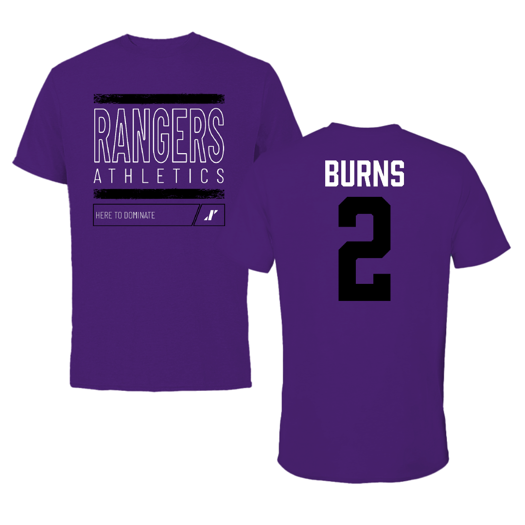 Ranger College Basketball Purple Dominate Tee - #2 Elaina Burns