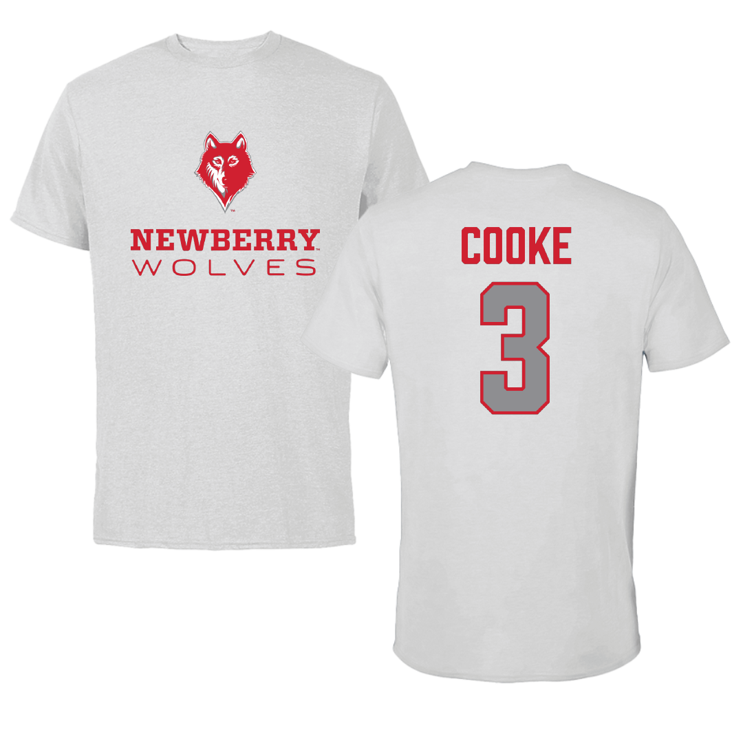 Newberry College Volleyball (M) Light Gray Tee - #3 Ethan Cooke