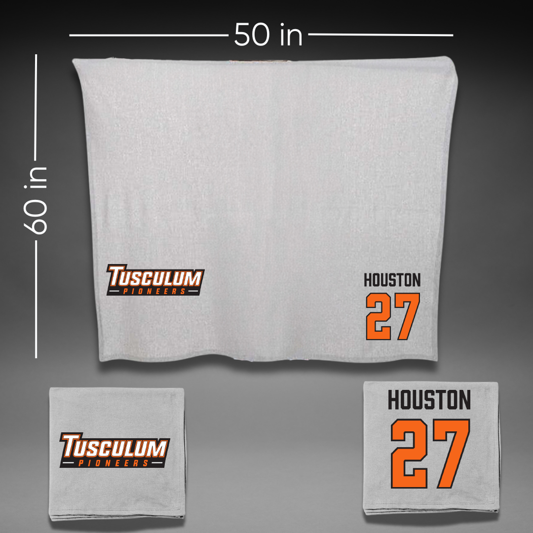 Tusculum University Lacrosse (M) Gray Blanket - #27 Tucker Houston