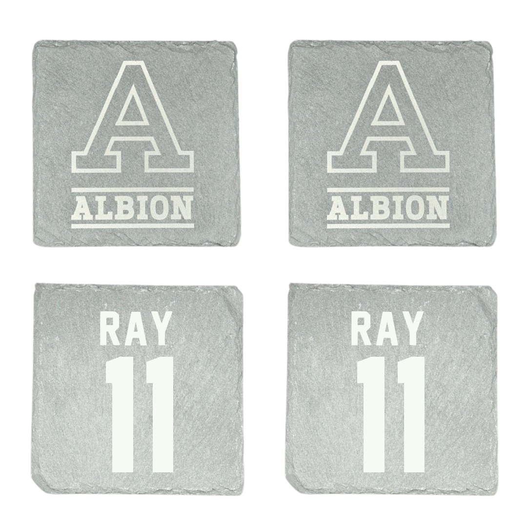 Albion College Basketball Stone Coaster (4 Pack)  - #11 Dwayne Ray