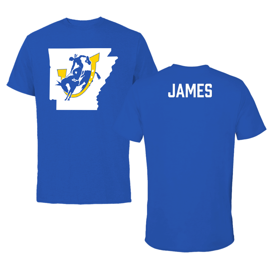 Southern Arkansas University TF and XC Blue State Performance Tee - Darius James