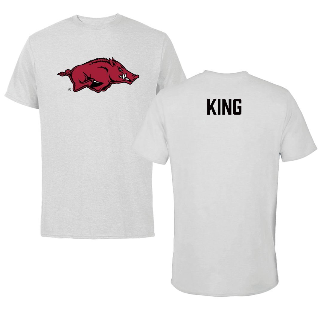 University of Arkansas Cheer Light Gray Tee - Avery King