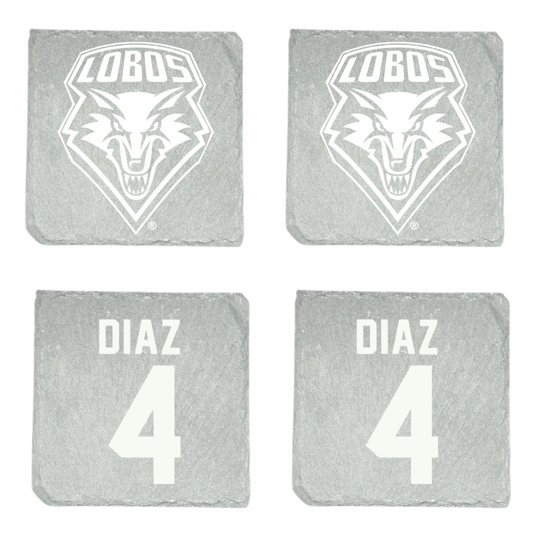 University of New Mexico Baseball Stone Coaster (4 Pack)  - #4 Anthony Diaz