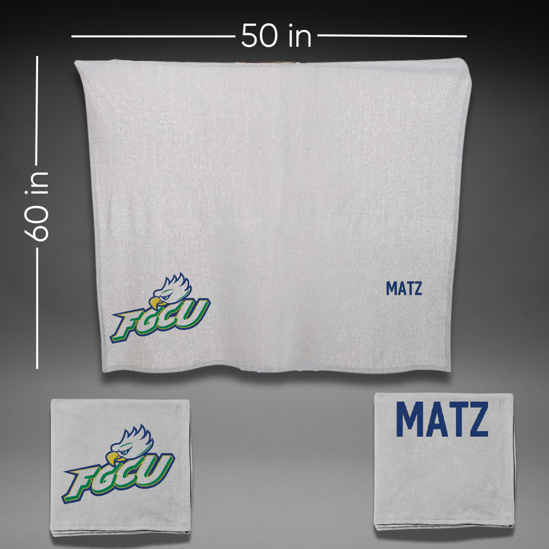 Florida Gulf Coast University Tennis Gray Blanket - Ashley Matz