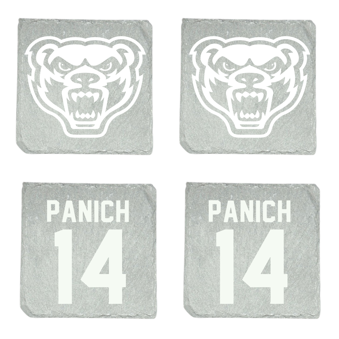 Oakland University Ice Hockey Stone Coaster (4 Pack)  - #14 CJ Panich