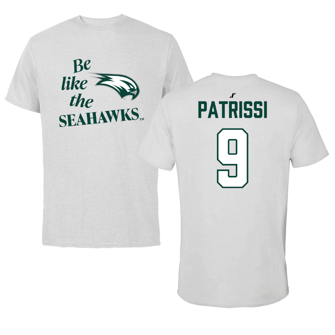 Wagner College Baseball Light Gray Be Like Us Performance Tee - #9 Derek Patrissi