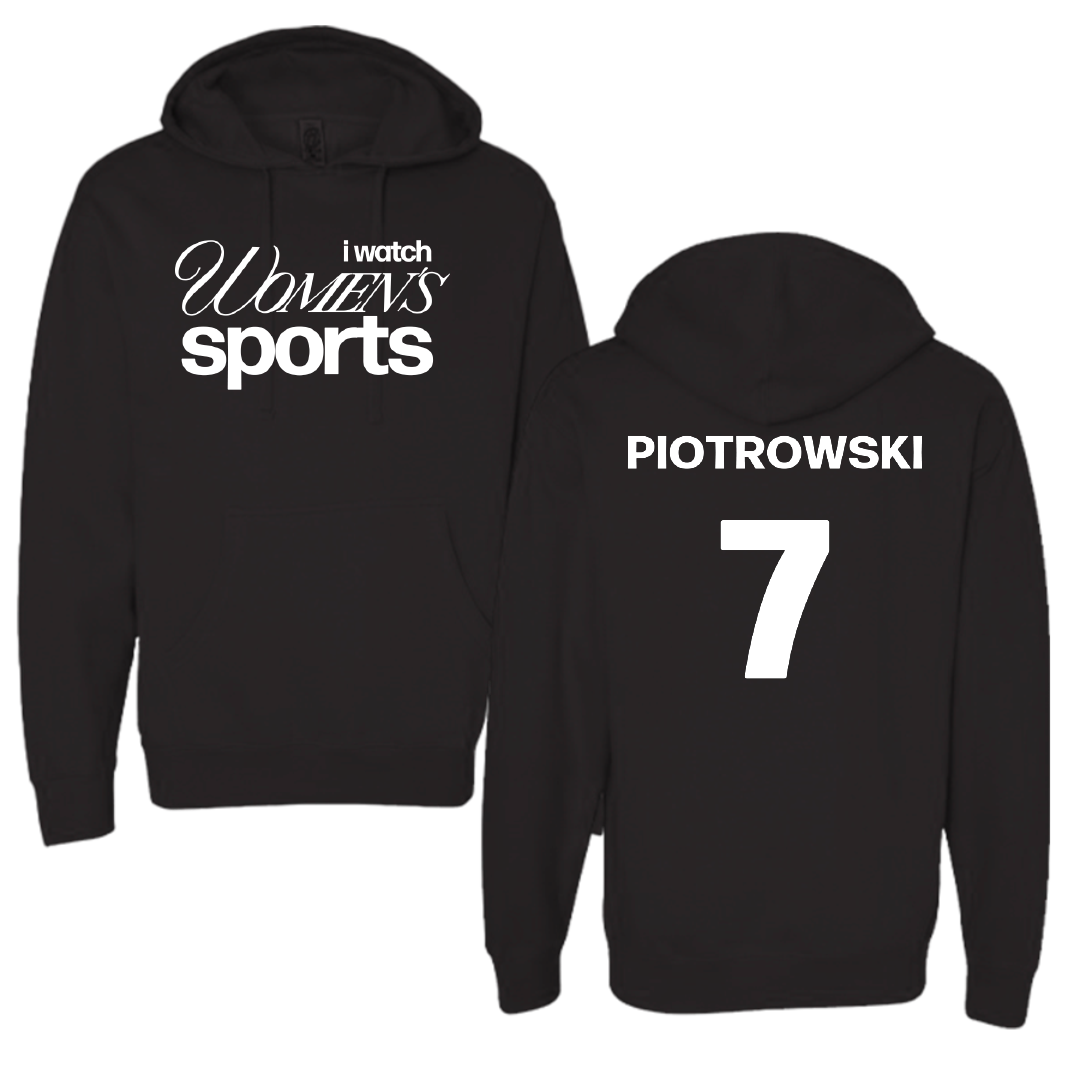Adelphi University Soccer (W) Black WHM Hoodie - #7 Alexa Piotrowski