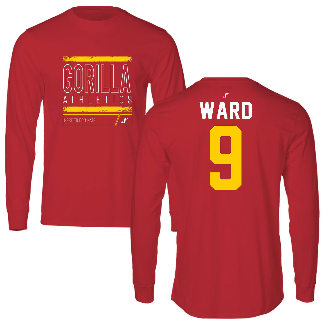 Pittsburg State University Soccer Red Dominate Performance Long Sleeve - #9 Chloe Ward