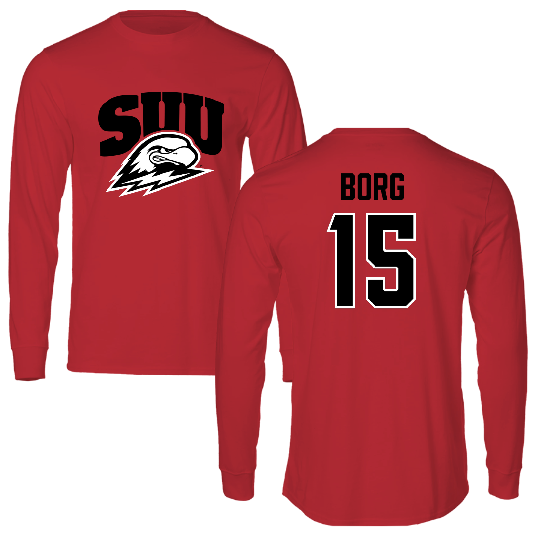 Southern Utah University Basketball (W) Red Performance Long Sleeve - #15 Nike Borg