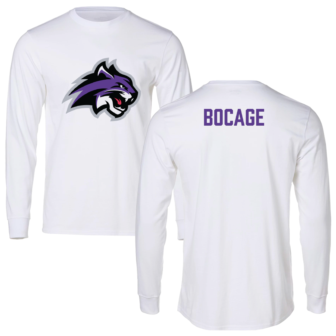 Wiley University TF and XC White Performance Long Sleeve - Malajia Bocage