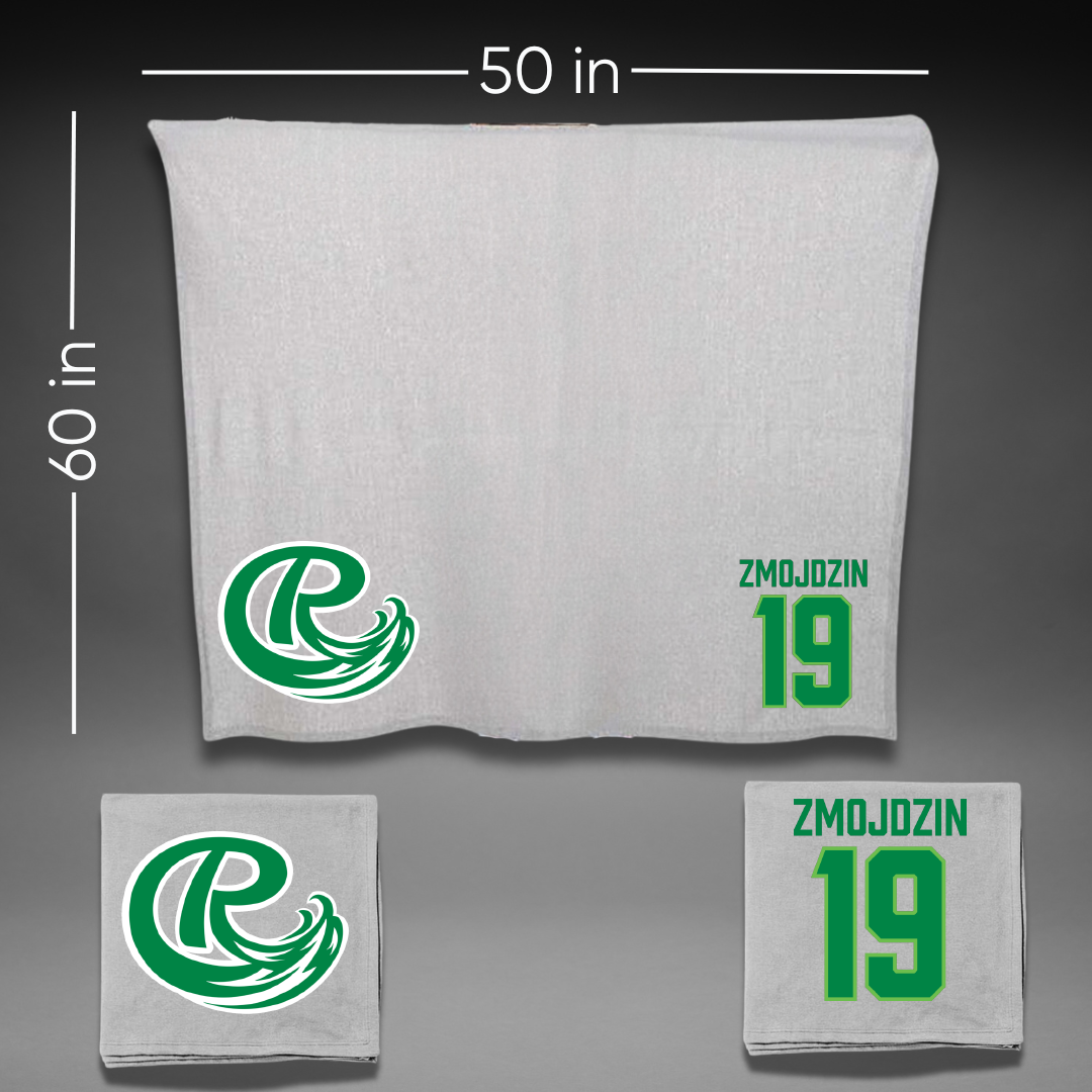 Roosevelt University Volleyball Gray Blanket - #19 Mark Zmojdzin