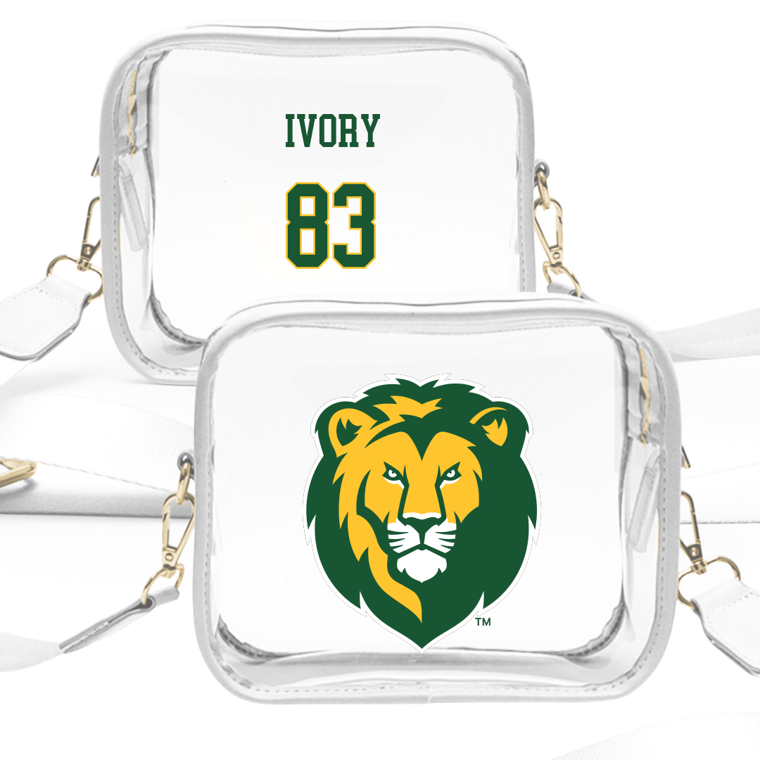 Southeastern Louisiana University Football White Clear Stadium Bag - #83 Jayden Ivory