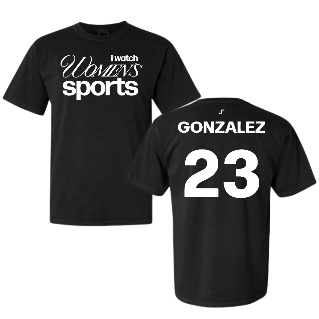 University of Arkansas-Pine Bluff Softball Black WHM Comfort Colors Tee - #23 Ariana Gonzalez