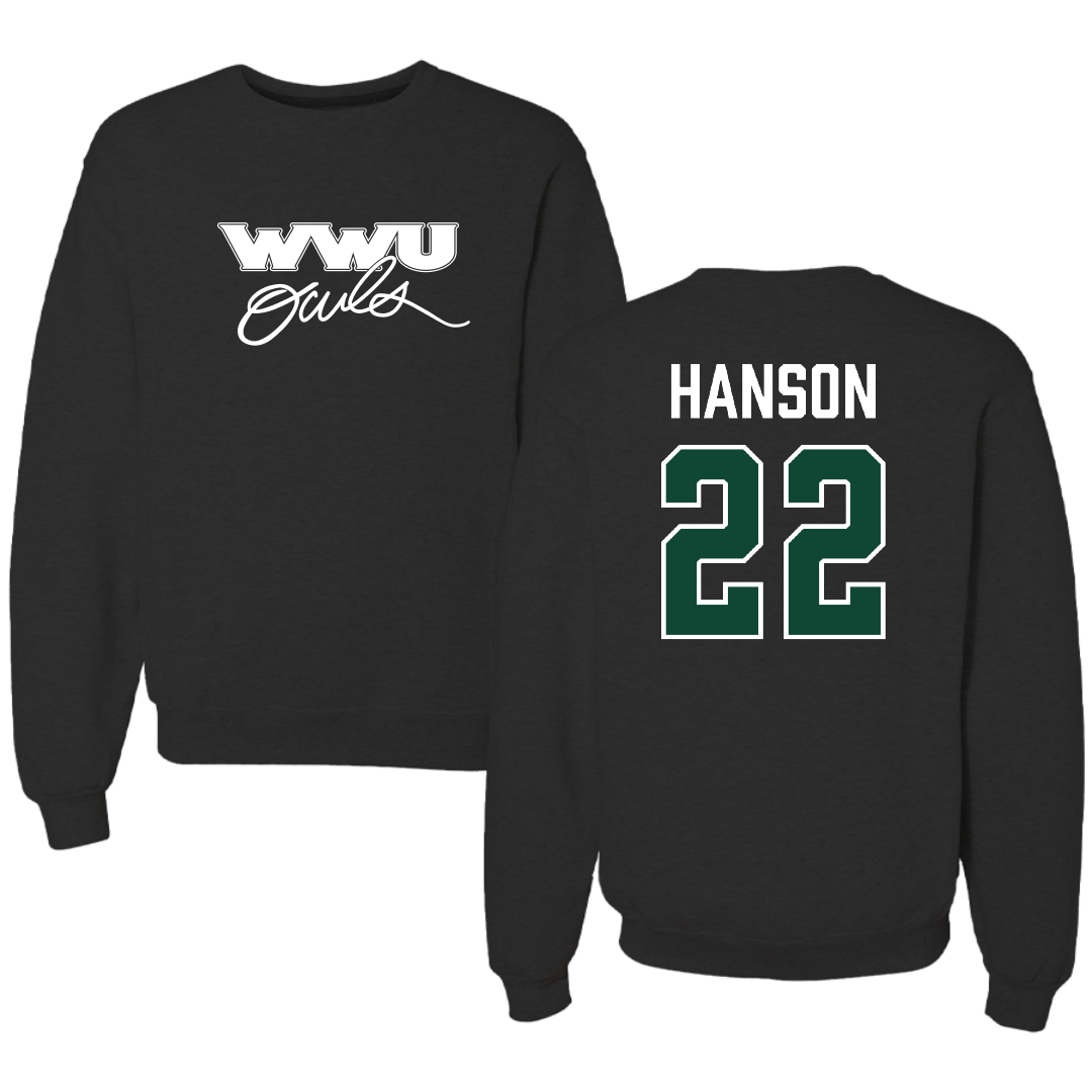 William Woods University Lacrosse (M) Black Crewneck - #22 Chris Hanson
