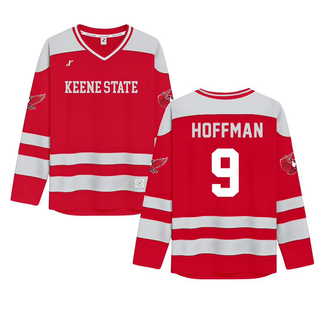 Keene State College Red Hockey Jersey - #9 Sean Hoffman