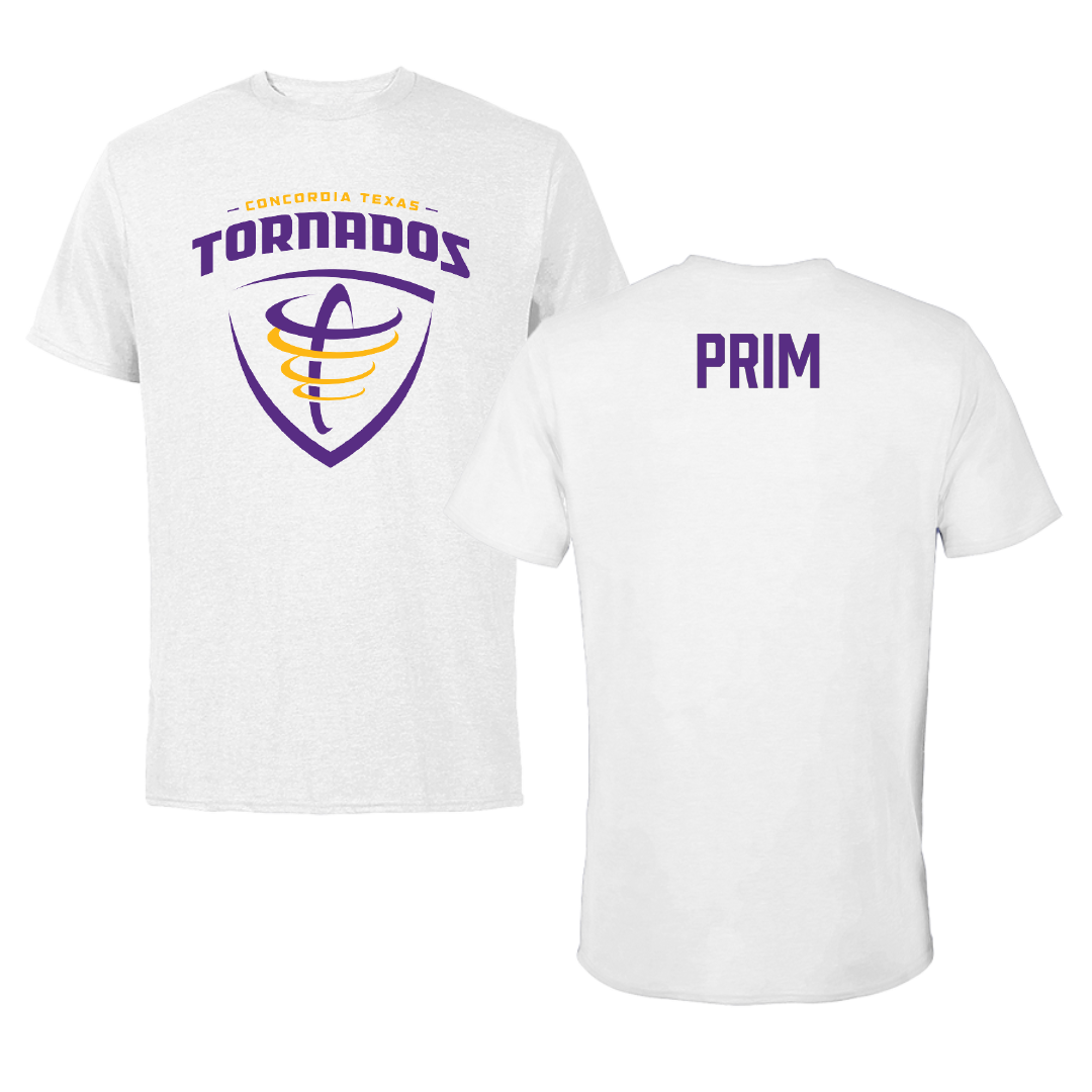 Concordia University (Texas) TF and XC White Performance Tee - Caleb Prim
