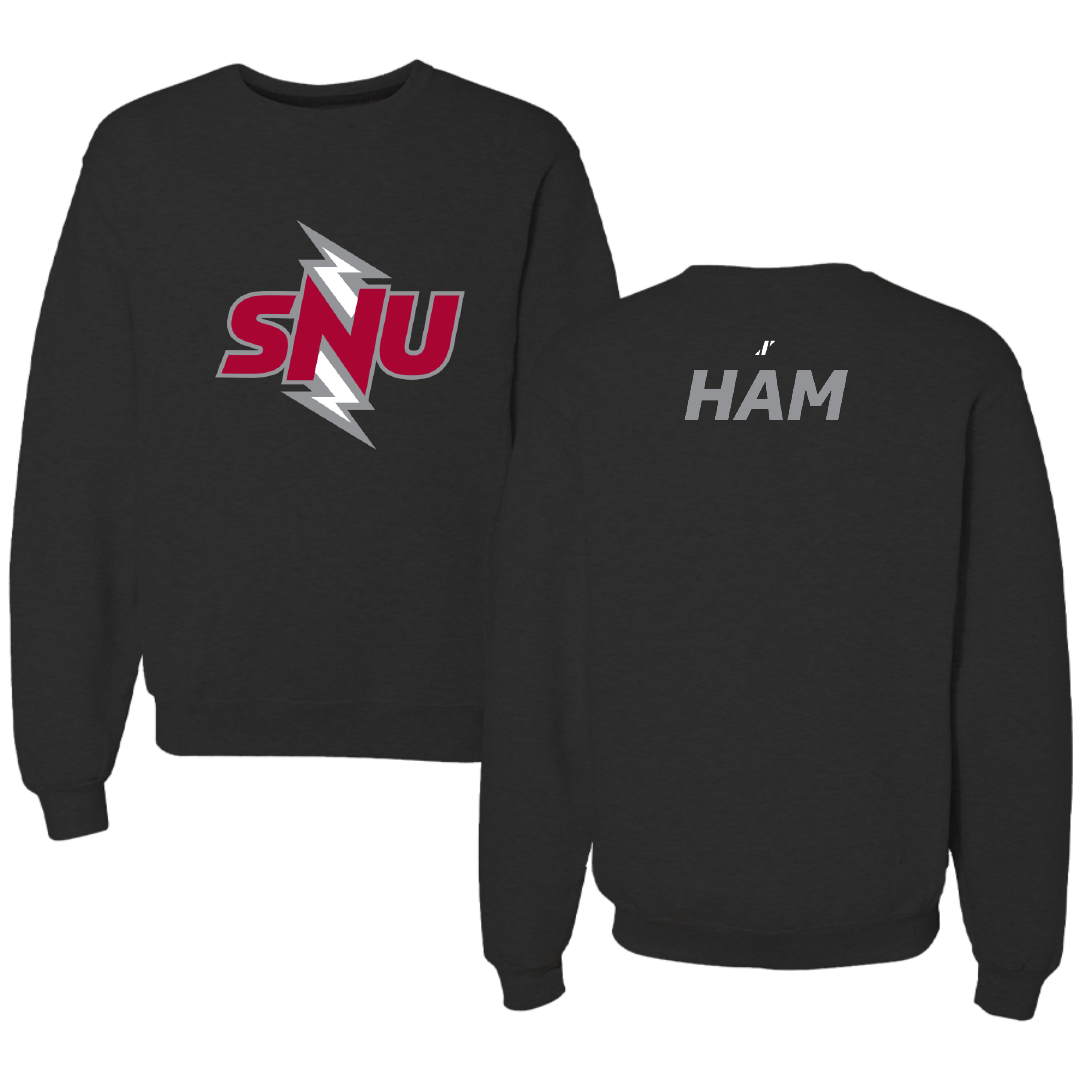 Southern Nazarene University Golf (M) Black Crewneck - Grayson Ham
