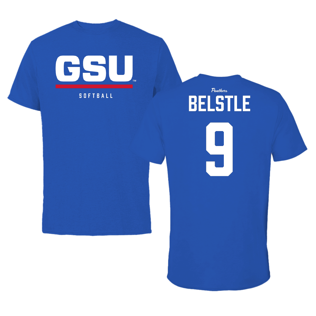 Georgia State University Softball Blue Tee - #9 Brynn Belstle