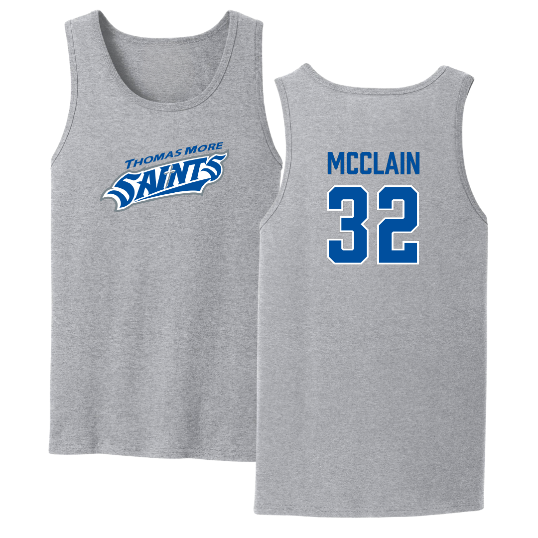 Thomas More University Basketball (M) Sport Gray Tank Top - #32 Cameron McClain
