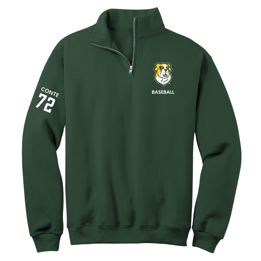 Siena University Baseball Forest Green Quarter-Zip - #72 Gio Conte