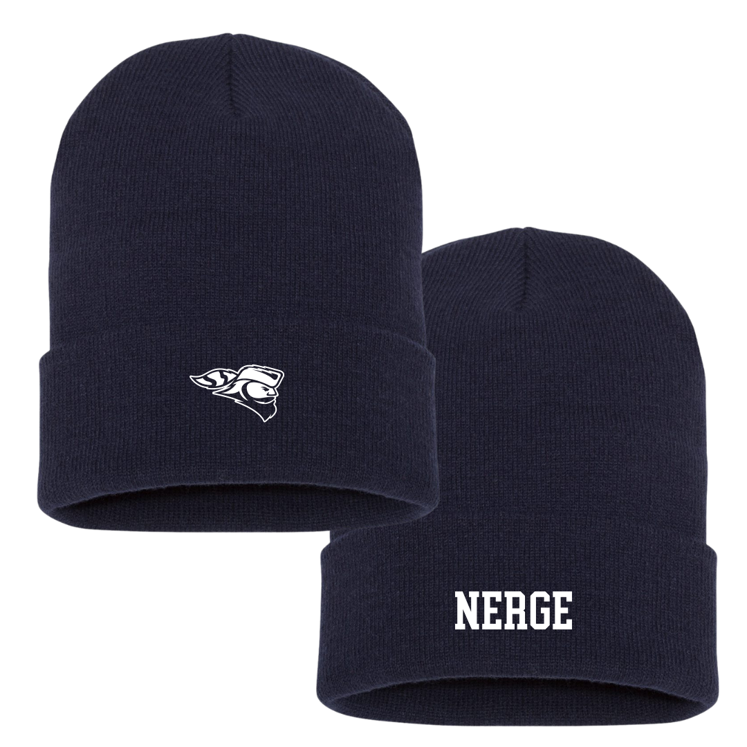 Carroll University Football Navy Beanie - #97 Ethan Nerge