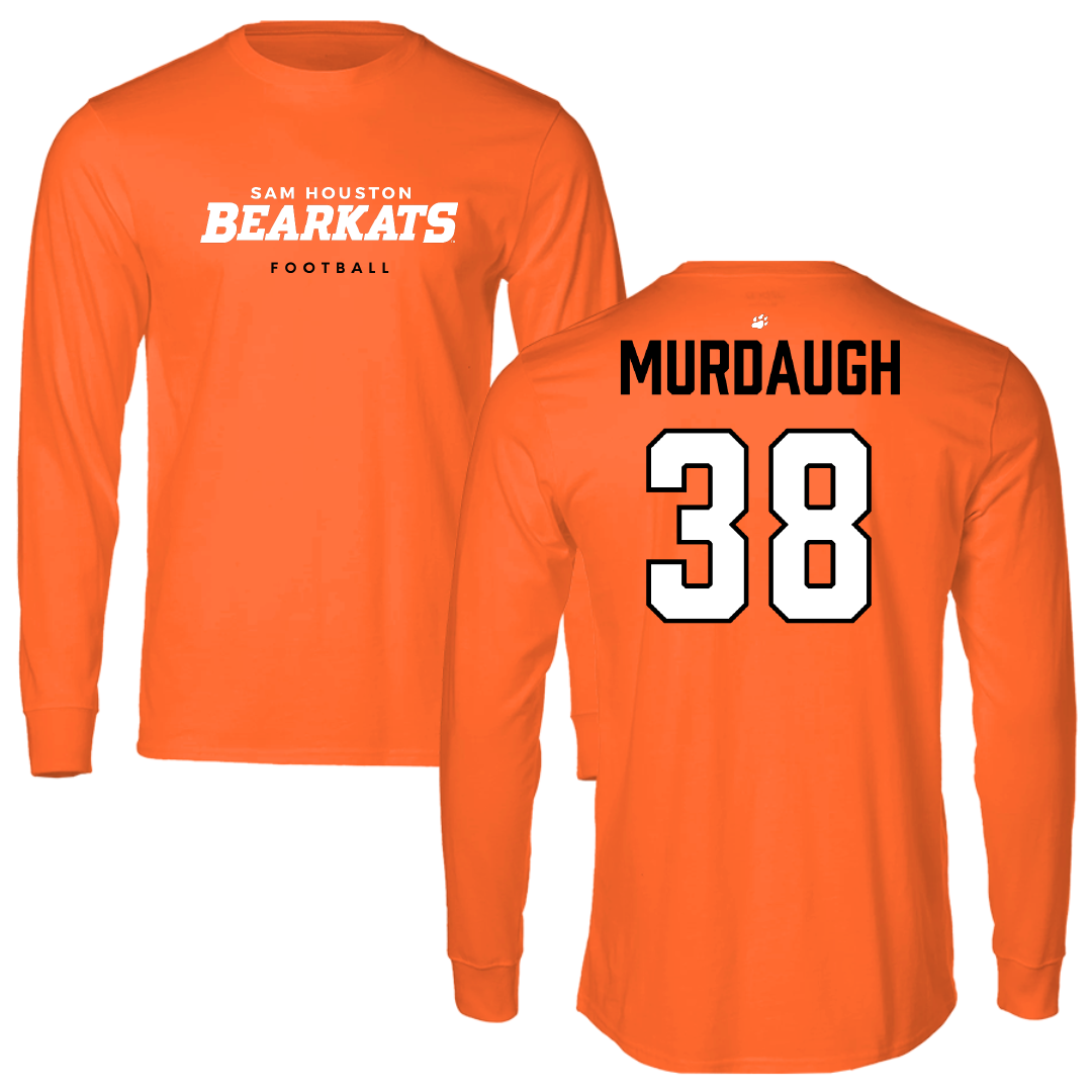 Sam Houston State University Football Orange Performance Long Sleeve - #38 Adrian Murdaugh