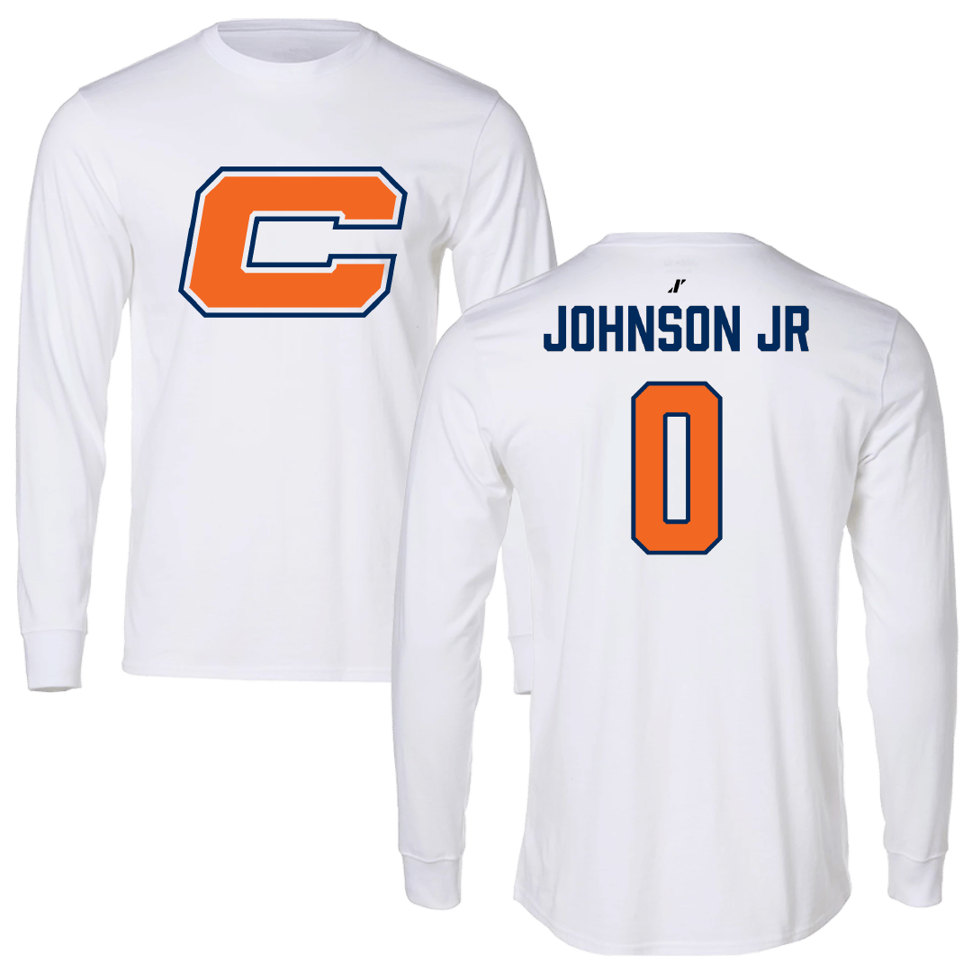 Carroll University Football White Performance Long Sleeve - #0 Marcus Johnson Jr