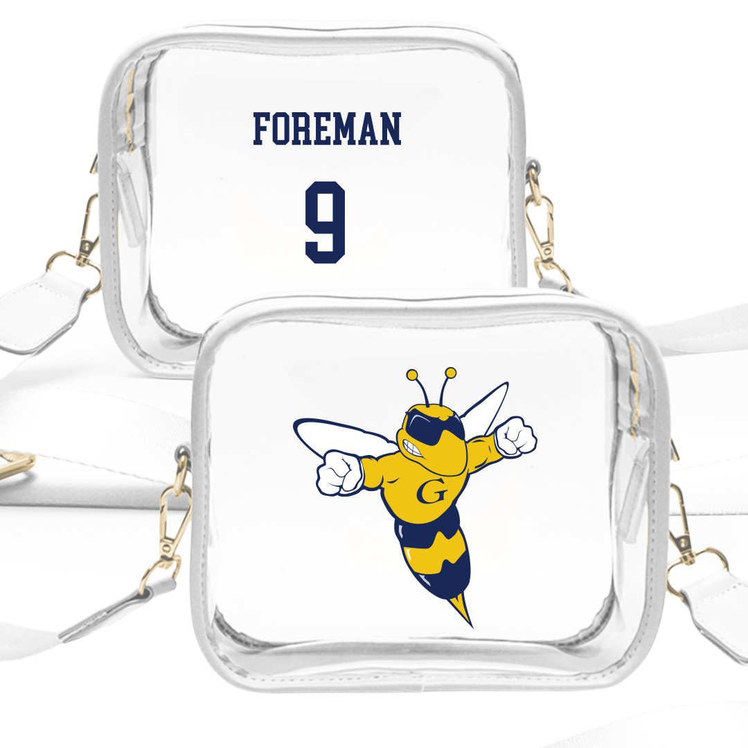 Graceland University Football White Clear Stadium Bag - #9 Cassian Foreman