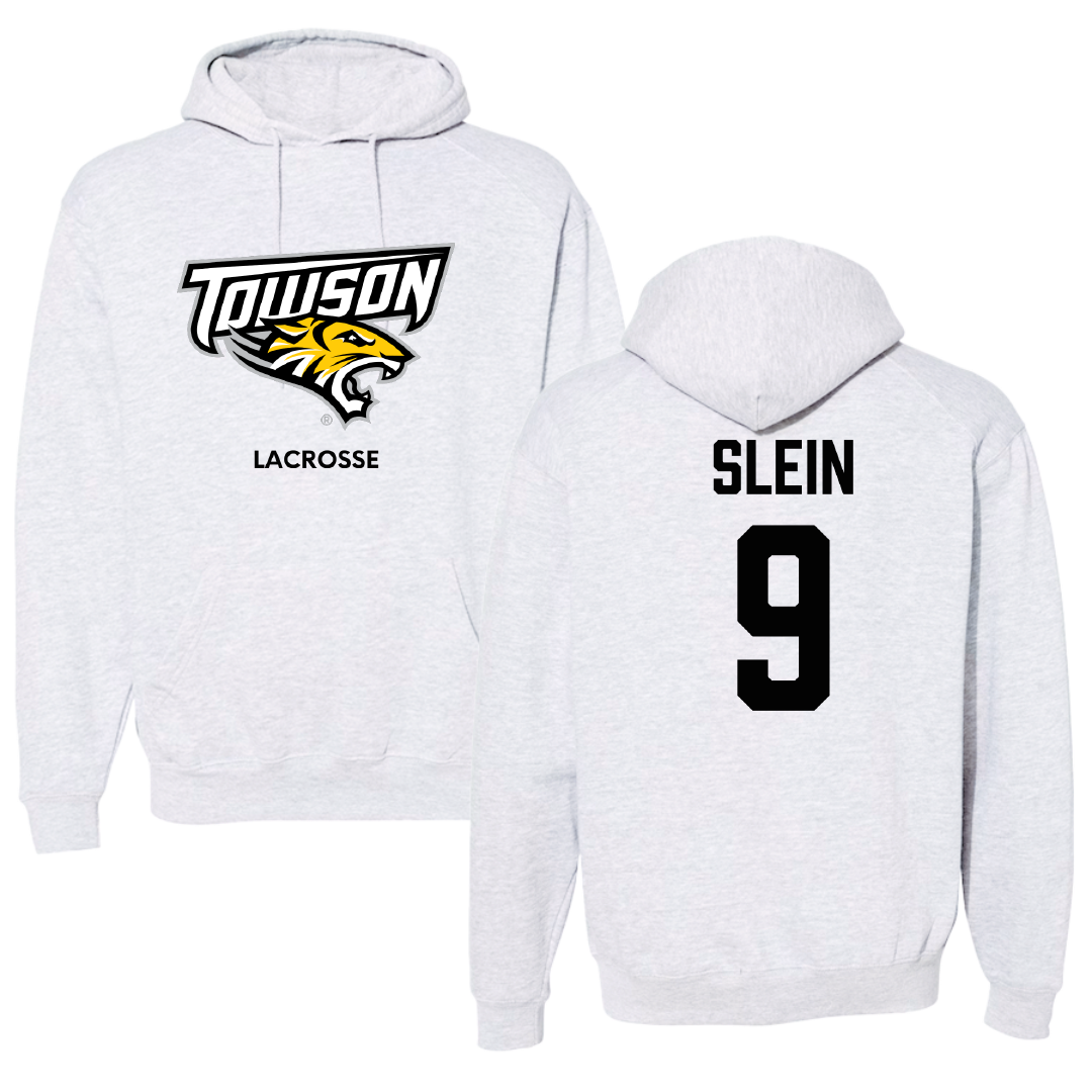 Towson University Lacrosse (M) Light Gray Hoodie - #9 Connor Slein