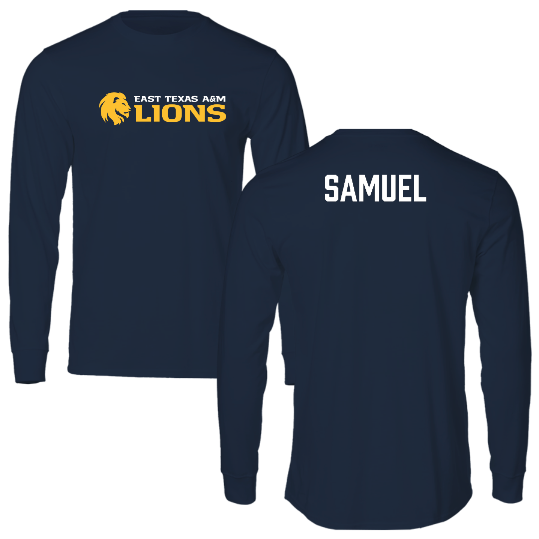 East Texas A&M University TF and XC Navy Long Sleeve - Blessing Samuel