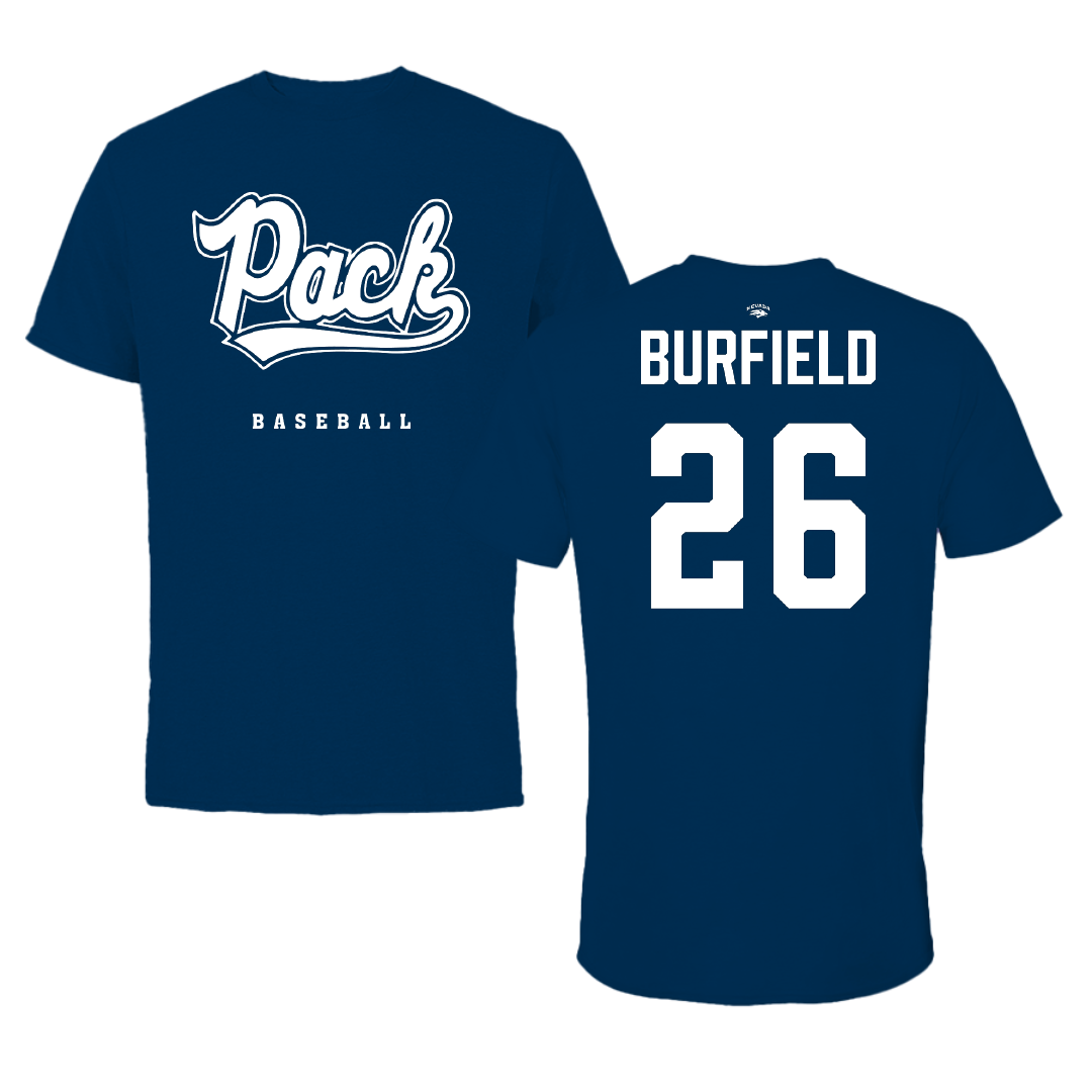 University of Nevada Baseball Navy Performance Tee - #26 Casey Burfield