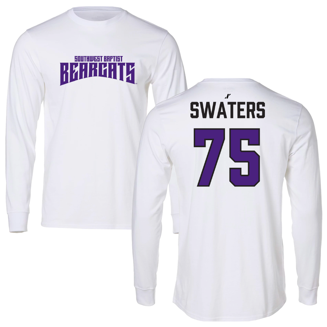 Southwest Baptist University Football White Classic Long Sleeve - #75 Landon Swaters