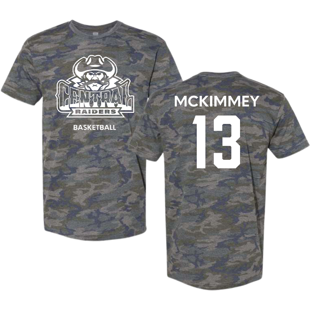 Central Community College at Columbus Basketball (W) Vintage Camo Tee - #13 Braylynne McKimmey