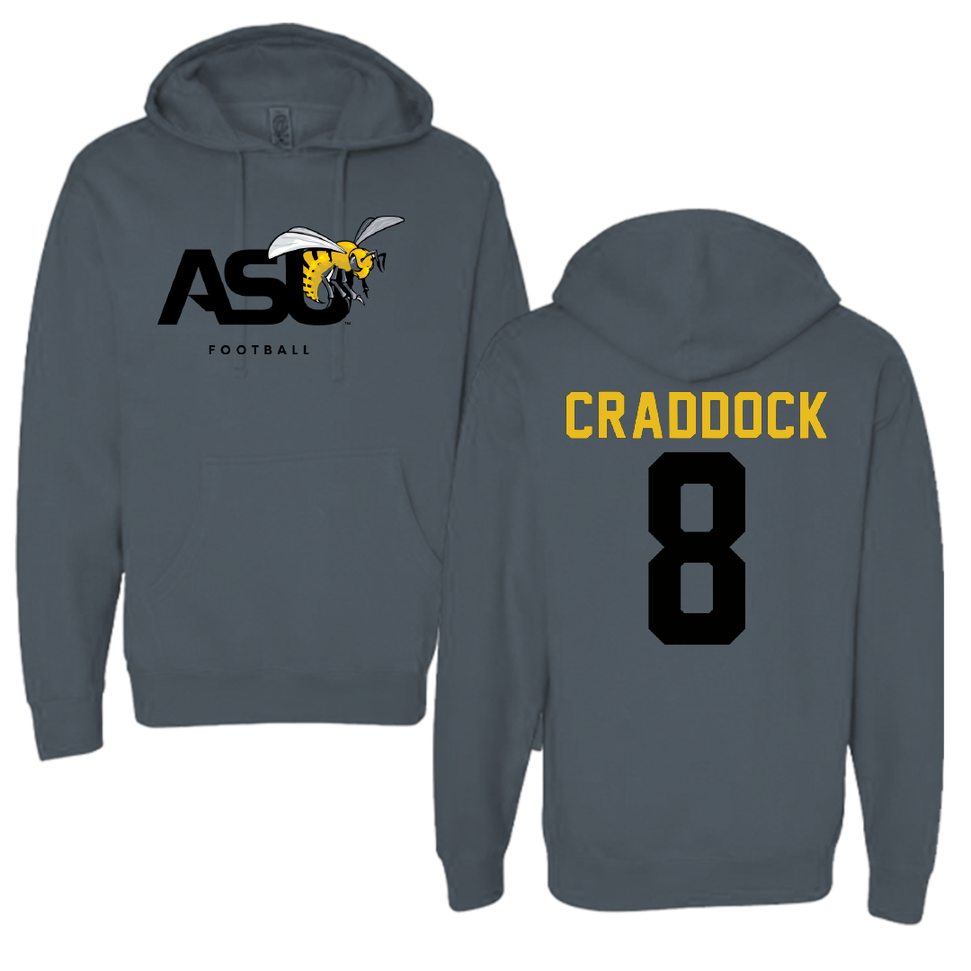 Alabama State University Flag Football Dark Gray Hoodie - #8 Brooke Craddock