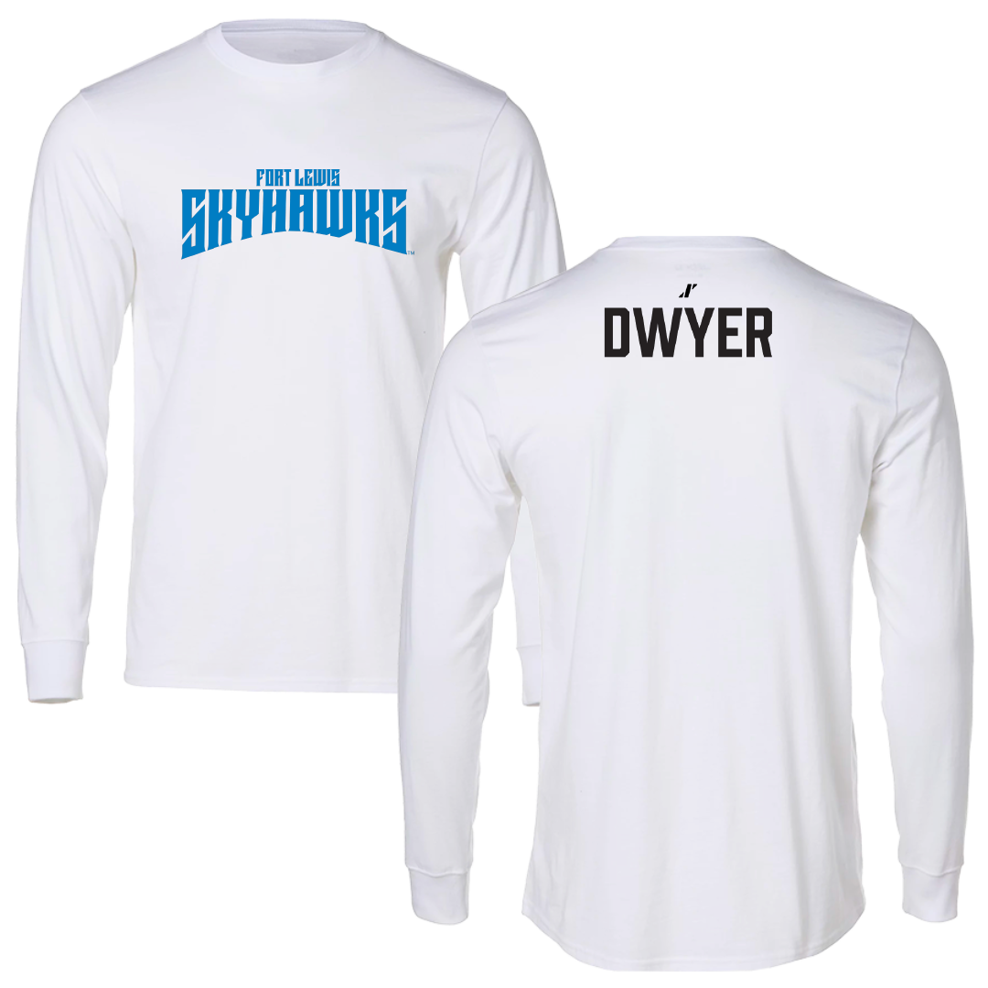 Fort Lewis College Football White Classic Performance Long Sleeve - Hayes Dwyer