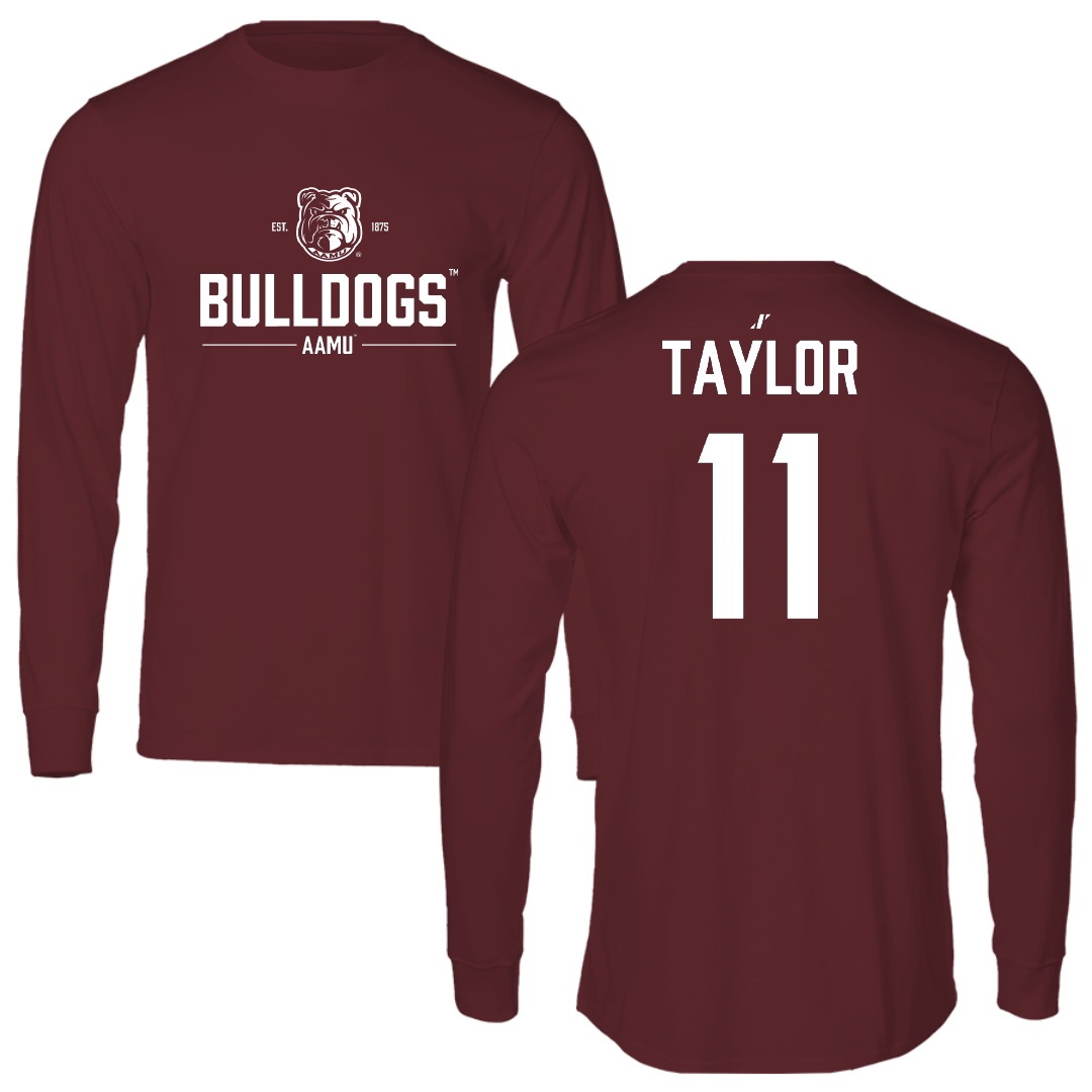 Alabama A&M University Volleyball Maroon General Performance Long Sleeve - #11 Tamirea Taylor