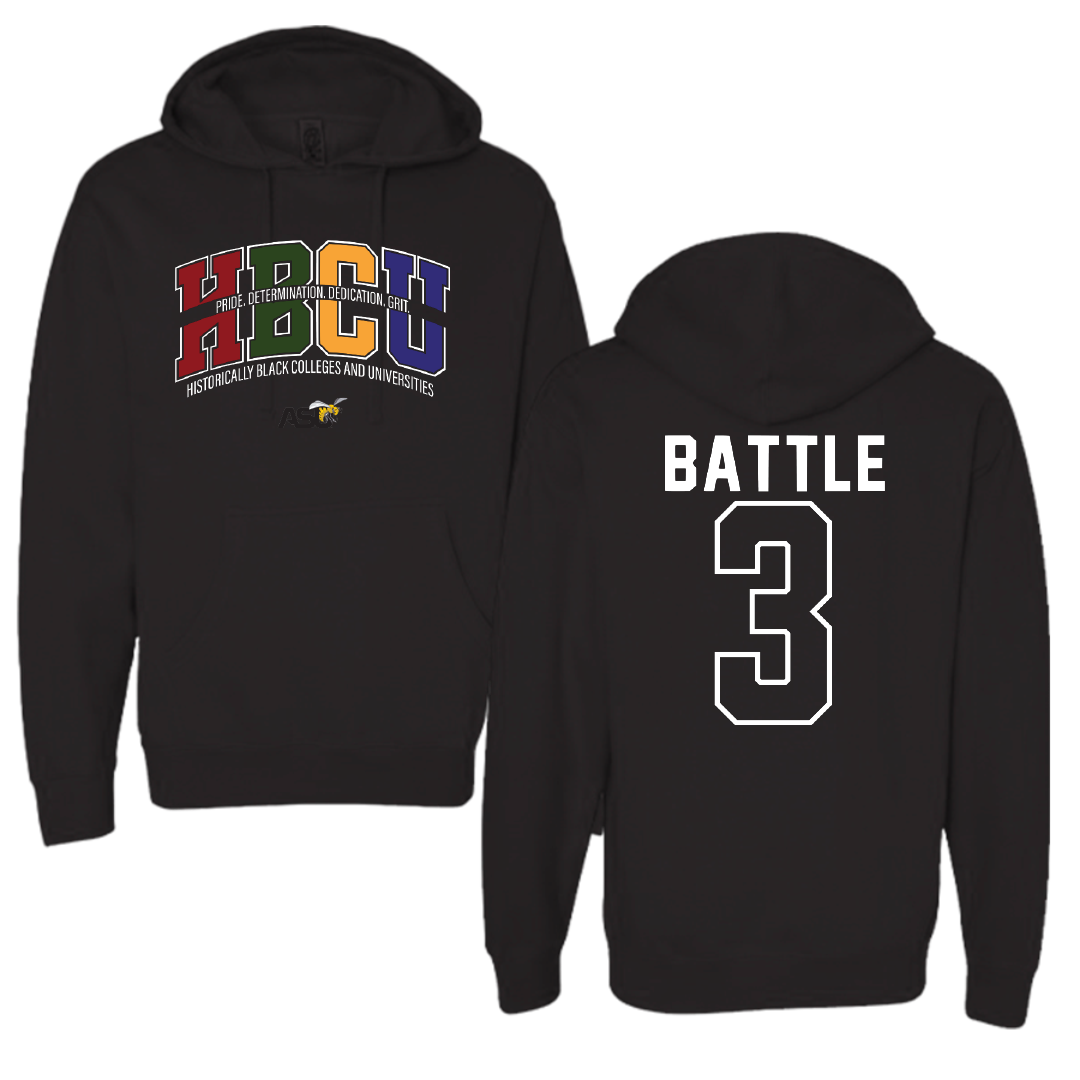 Alabama State University Volleyball Black HBCU Hoodie - #3 Norielle Battle