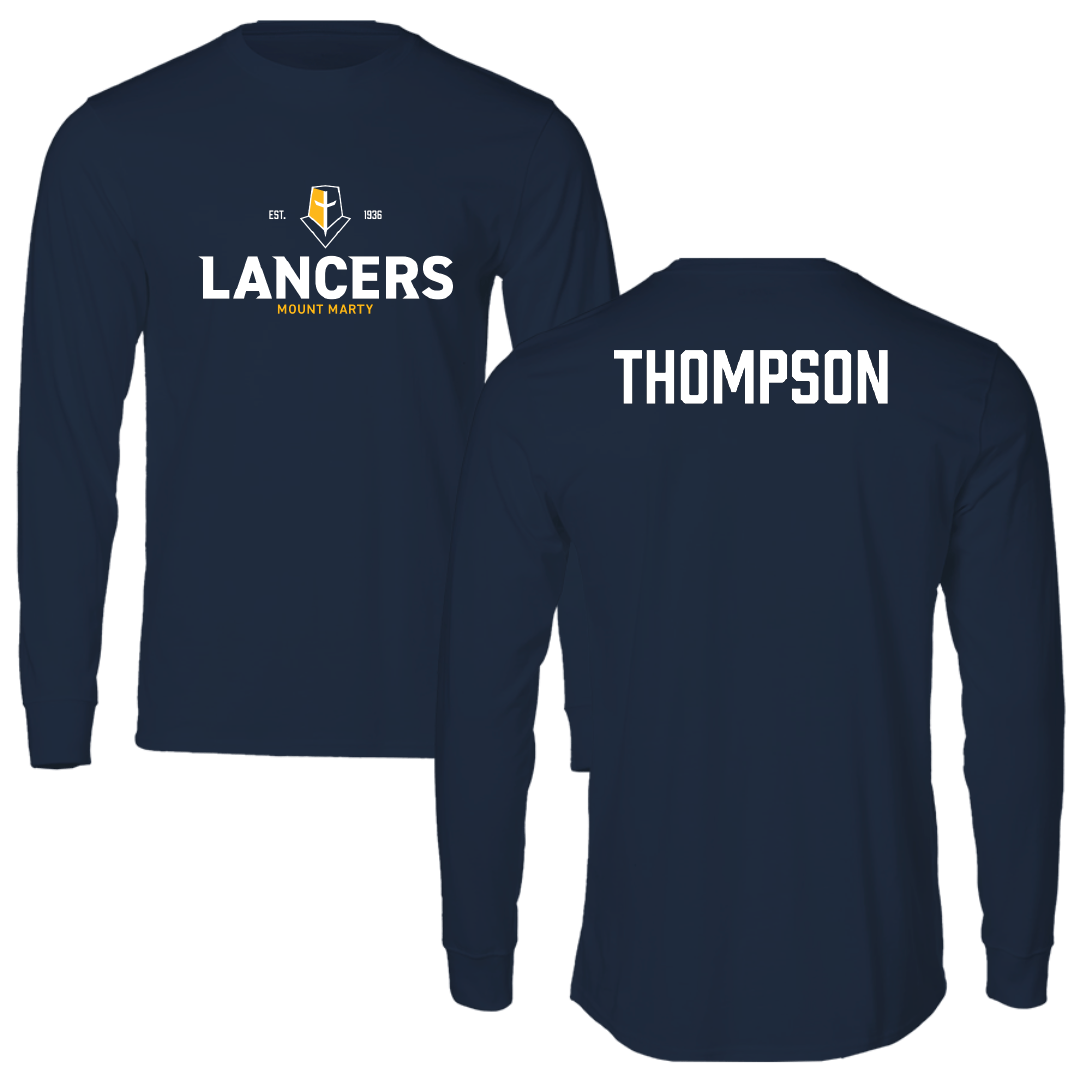 Mount Marty University TF and XC Navy General Performance Long Sleeve - Enola Thompson