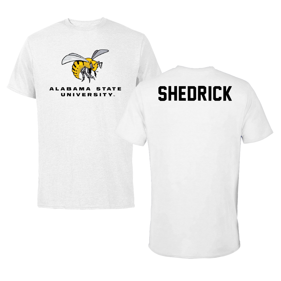 Alabama State University TF and XC White Tee - Nevaeh Shedrick