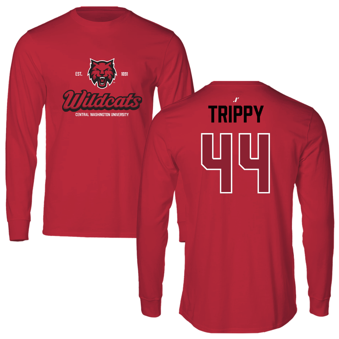 Central Washington University Baseball Crimson General Long Sleeve - #44 Gino Trippy