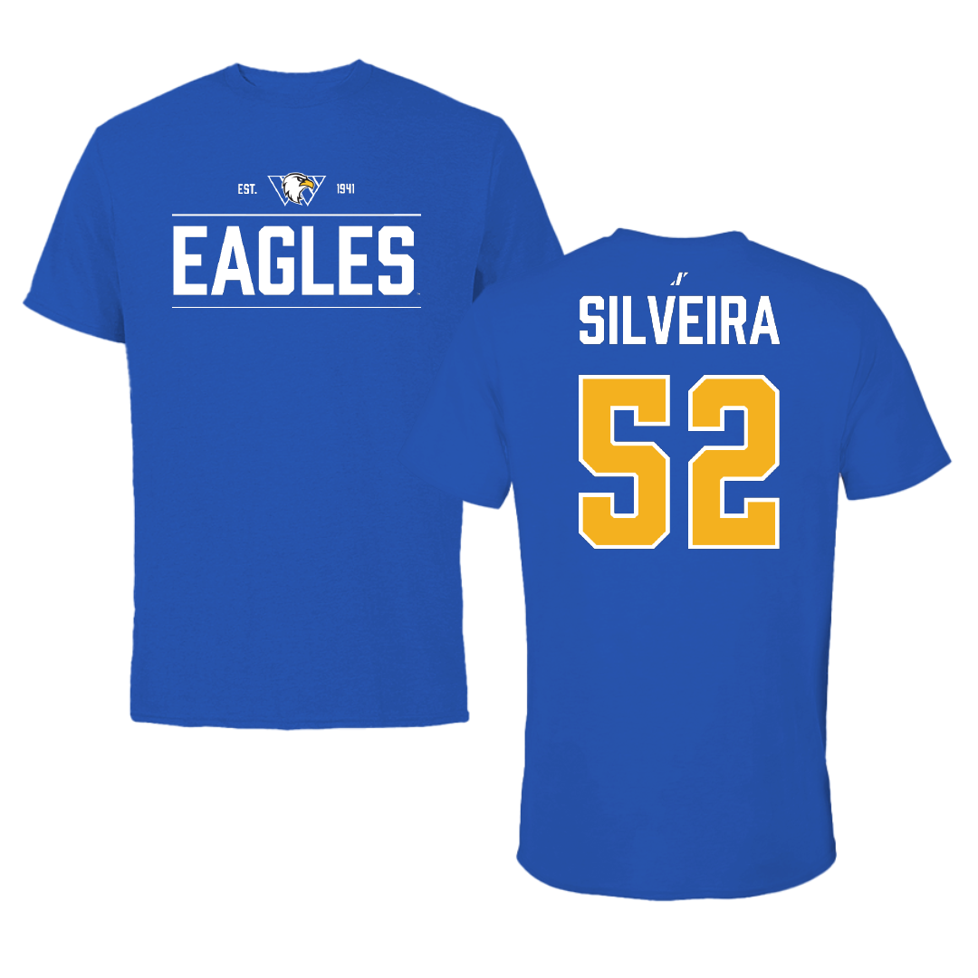 Williams Baptist University Soccer Blue General Performance Tee - #52 Bruno Silveira